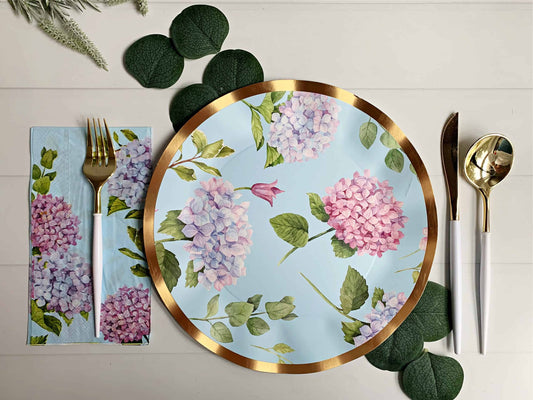Blue Hydrangea Dinner Plates