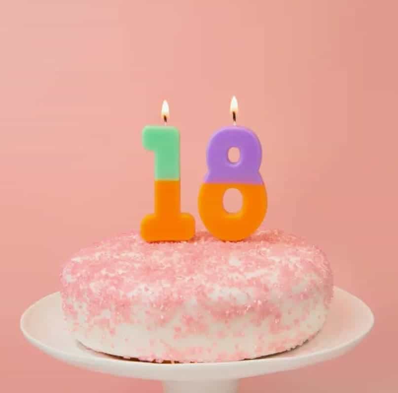 Number 3 Birthday Candle - Orange Third Birthday Cake Topper