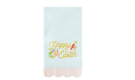Happy Easter Scalloped Dinner Napkin