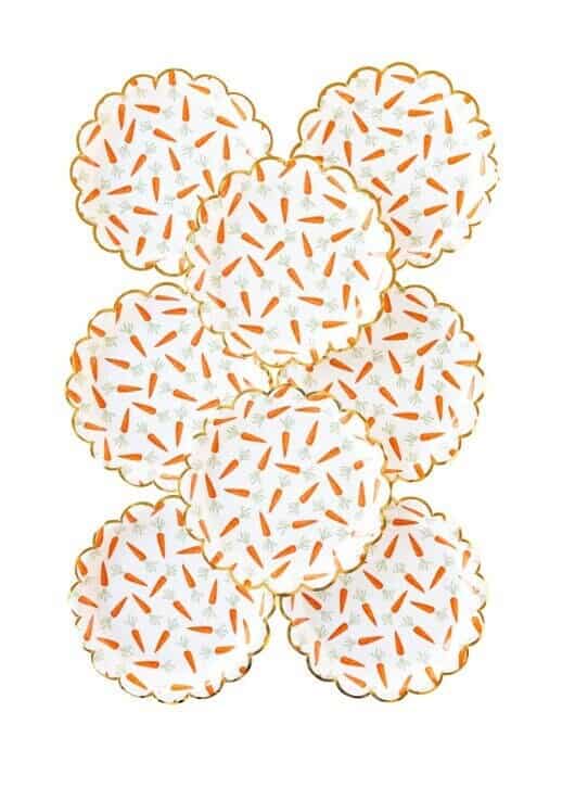 Watercolor Carrot Paper Plates
