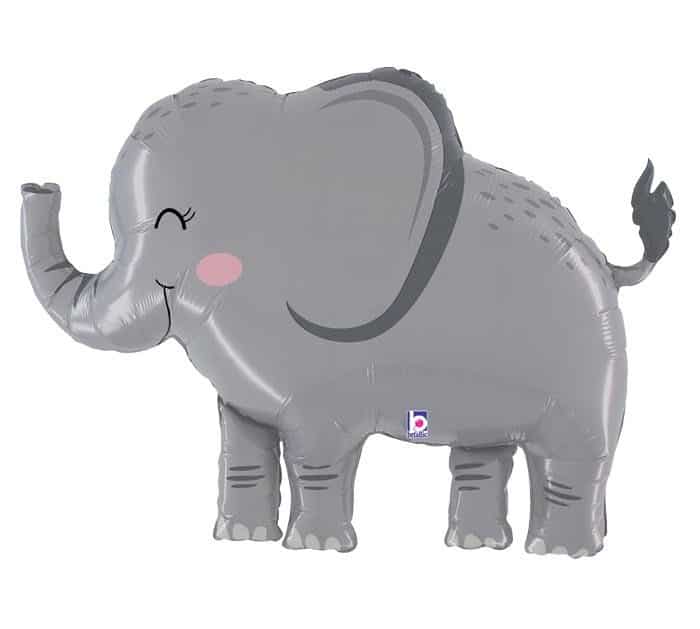 Looking for a fun addition to your jungle-themed party or baby shower? Look no further than this 44" Jungle Elephant Mylar Balloon! This balloon can be filled with helium to float beautifully