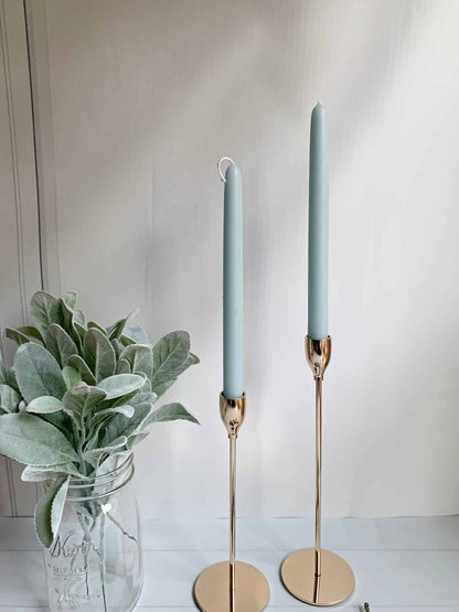 Powder Blue Taper 10 in 100% Beeswax