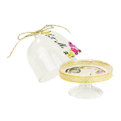 Mini Dessert Stands with Domes - Set of 6 Clear Favor Cake Stands