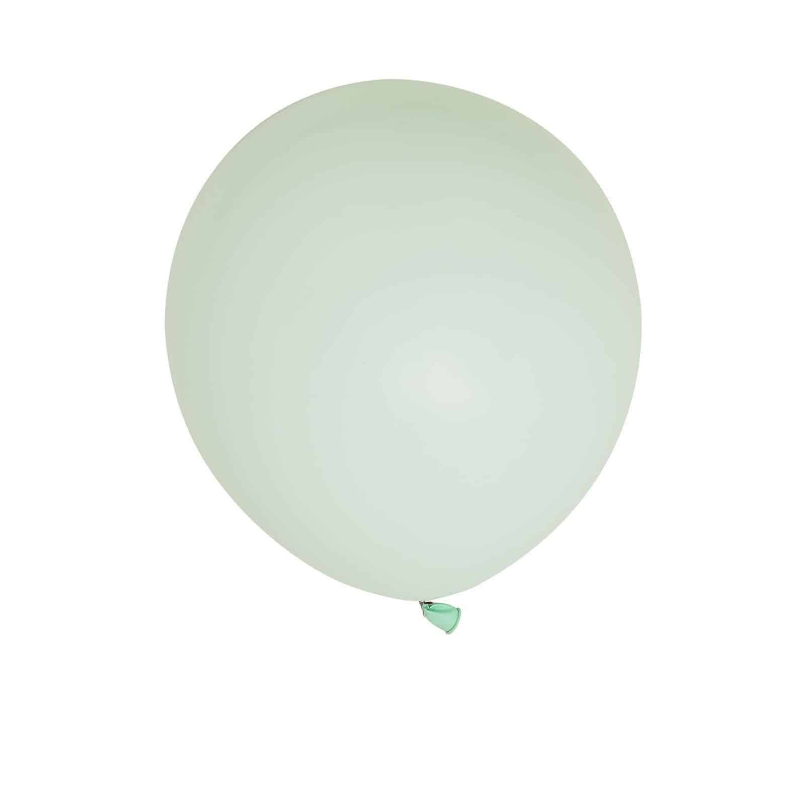 Make your next party a hit with our set of 5 Mint (soft sage) 18 inch Latex Balloons. These premium quality balloons are perfect for any special event. The round-shaped balloons come in a beautiful pastel mint color that will complement any party decor. Use them for baby showers, bridal showers, weddings, birthday parties, and more.