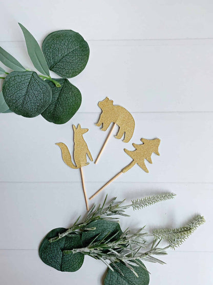 Woodland Camping Party Toppers