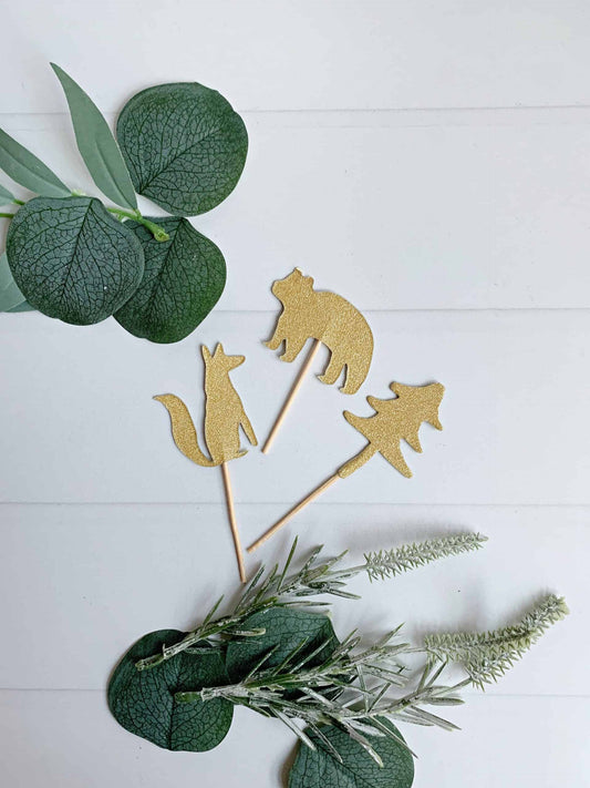 Woodland Camping Party Toppers