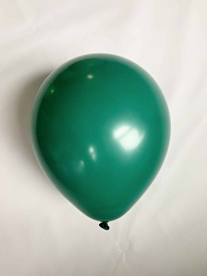 Add a pop of color and natural beauty to your next event with our set of 5 Emerald Green 10" Latex Balloons. Perfect for any occasion, these balloons are made of high-quality latex that ensures they will last throughout your entire celebration. The beautiful emerald green color captures the essence of nature and adds a touch of elegance to any decor. Perfect for a jungle or safari theme.