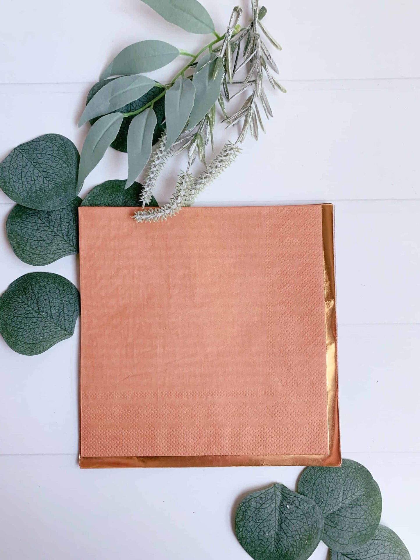 Terra Cotta With Gold Foil Edge Party Paper Napkins Cocktail