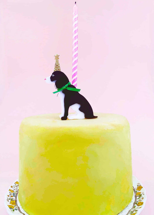 Make your little one, husband, or ever you pup's special day even more memorable with this adorable Puppy Birthday Candle Holder! This seriously cute candle holder looks great on any cake