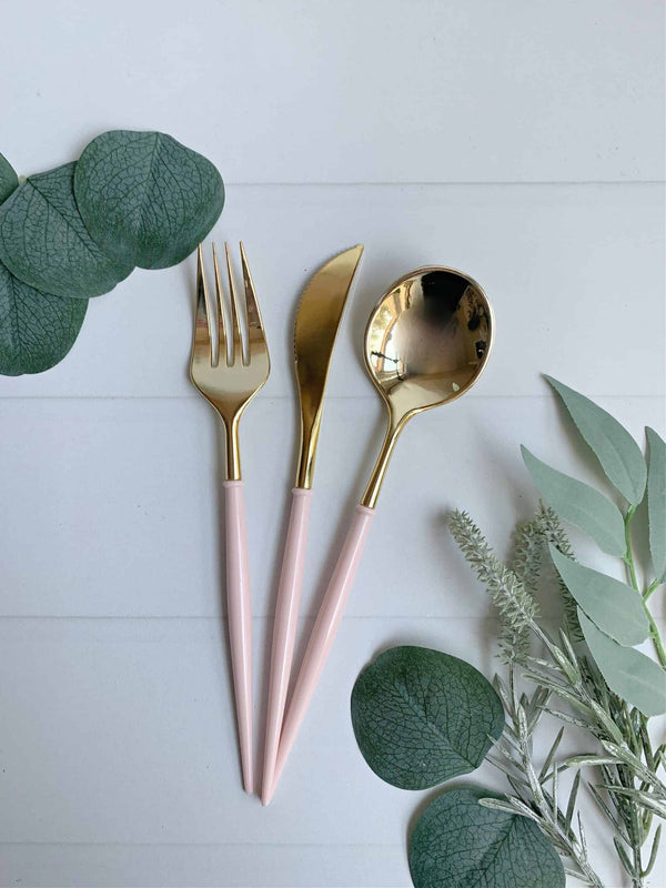 Blush & Gold Modern Utensils