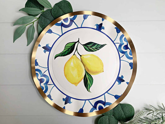 Amalfi Coast Lemon Dinner Plates