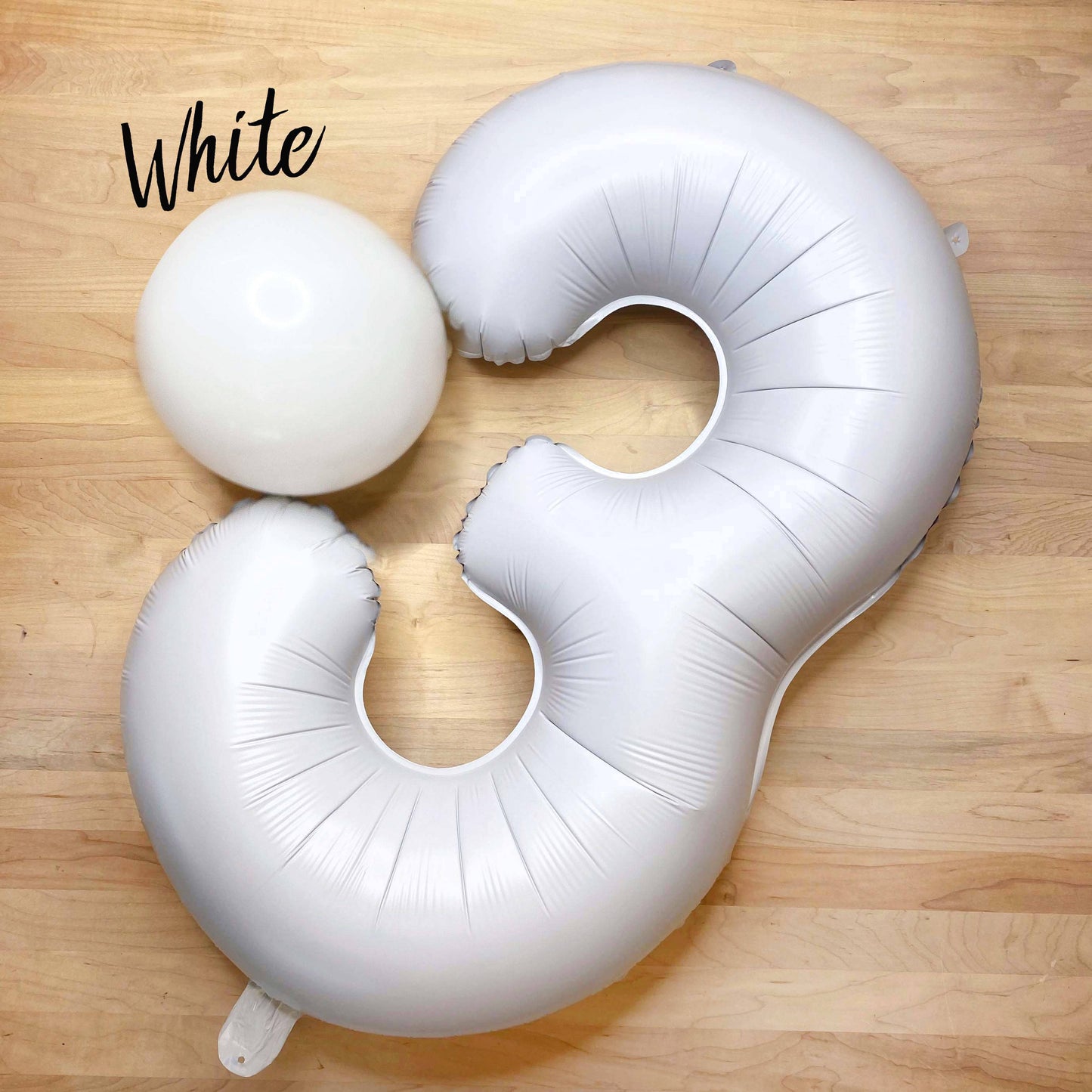 White Mylar Number Balloons (32 Inches): 4