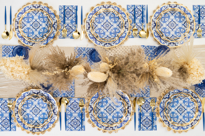 Moroccan Blue Dessert Bowls - Set of 8