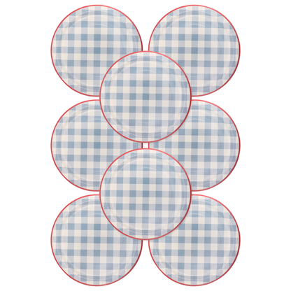 Hamptons Blue Gingham Plates