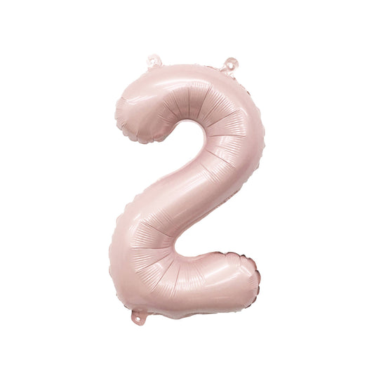 Barely Blush Mylar Number Balloons (32 Inches): 2
