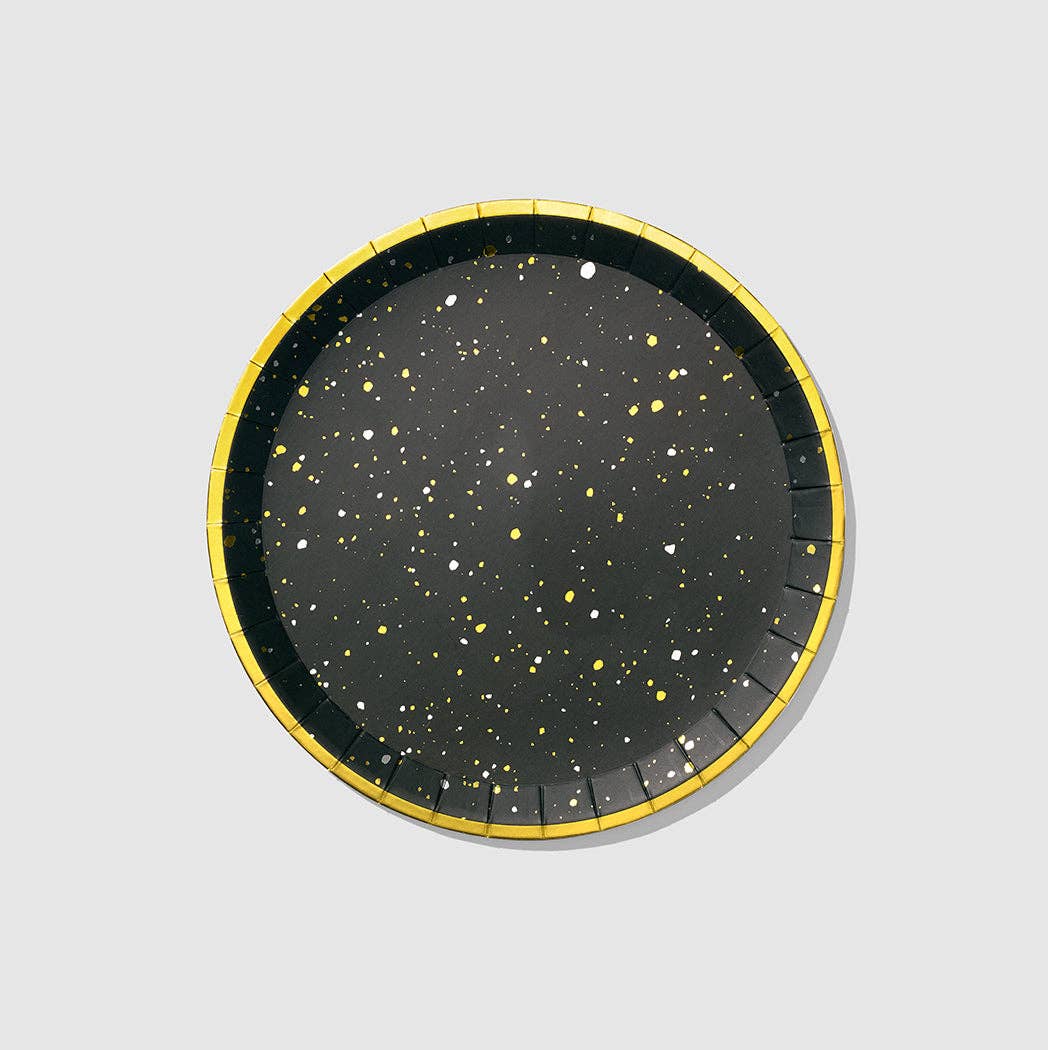 Starry Night Party Plates Large 9 Inch - Space Party Plates, 10 Pack
