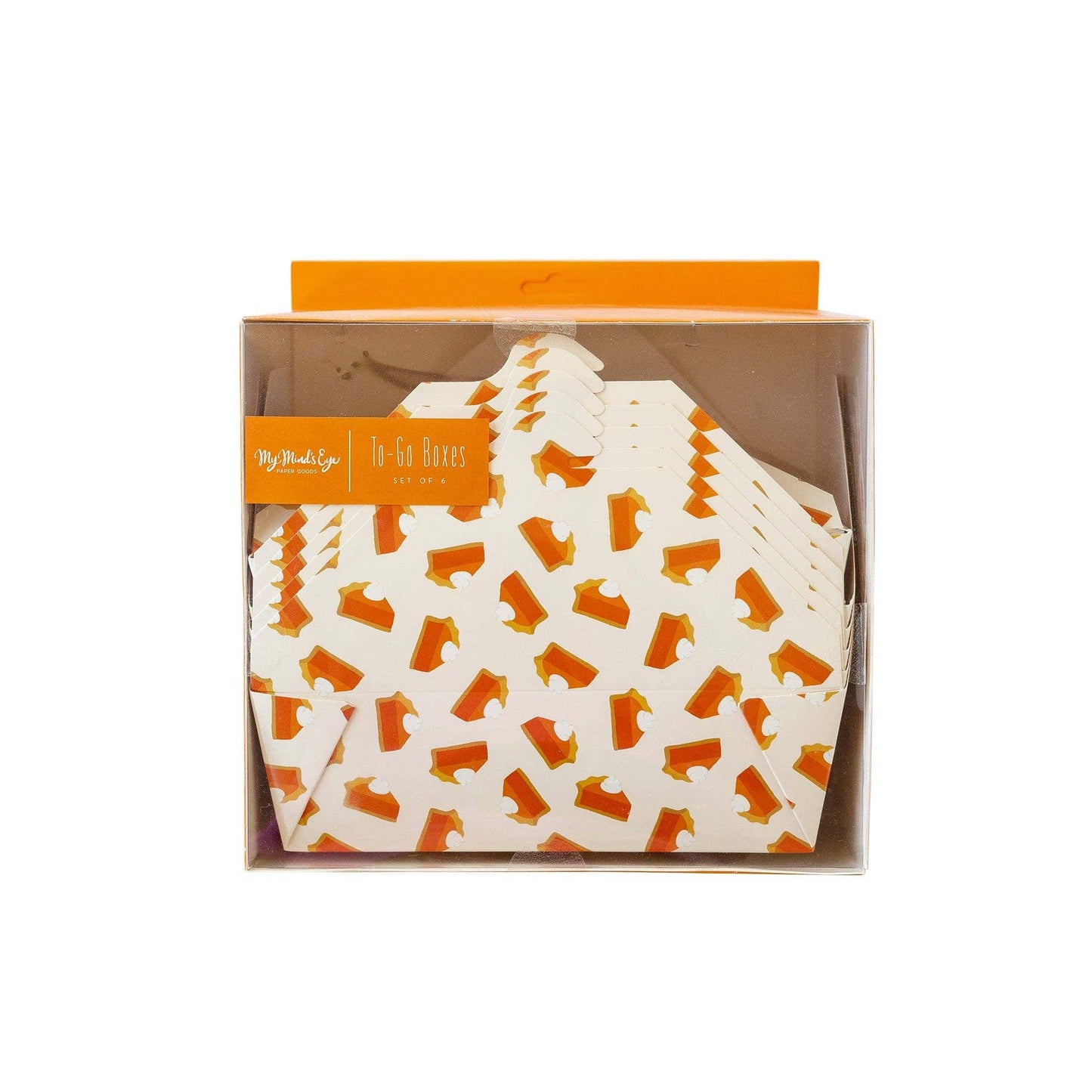 Fall To-Go Takeout Boxes Pumpkin Pie Design