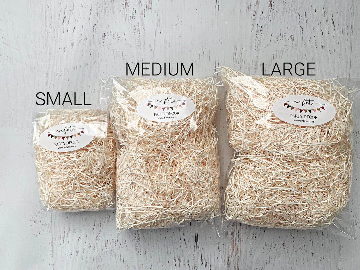 1.5 OZ Bag (Medium) Ivory Fine Cut Shredded Paper