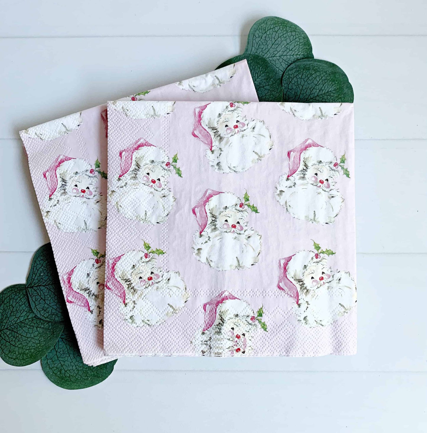 Pink Santa Luncheon Napkins
