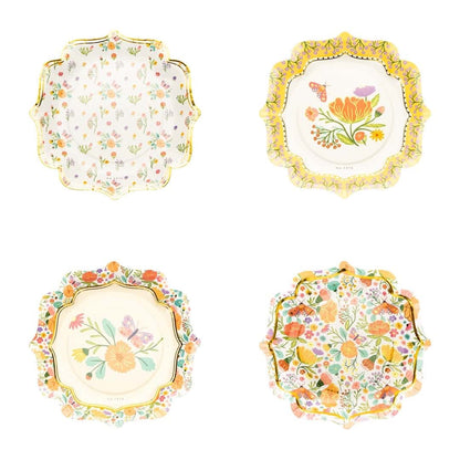 Fancy Tea Party Plates - 4 Designs