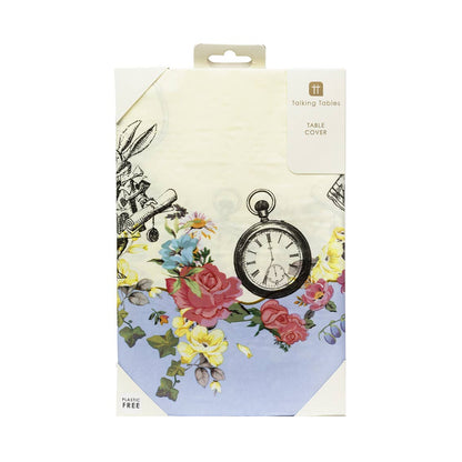 Alice in Wonderland Paper Table Cover - Tea Party Tablecloth | Disposable Party Decor