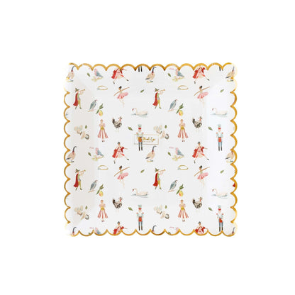 12 Days of Christmas Square Plates