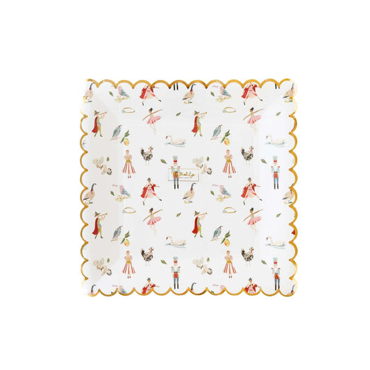 12 Days of Christmas Square Plates