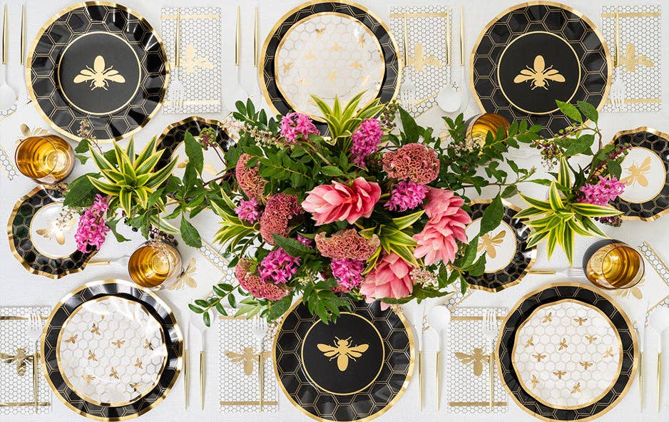 Gold Bee Wavy Dessert Bowls