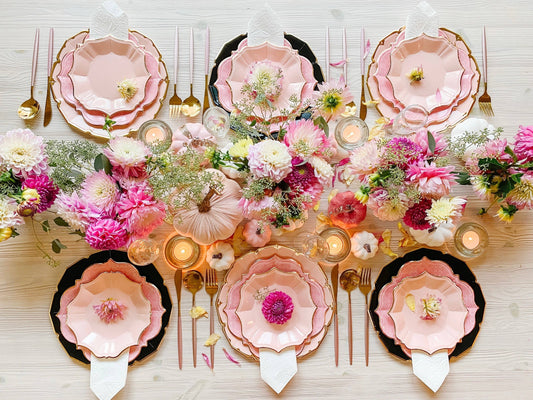 Black Scalloped Dinner Plates