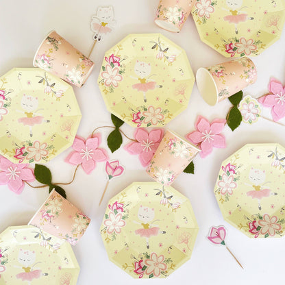 A Baby in Bloom Pink Felt Flower Garland