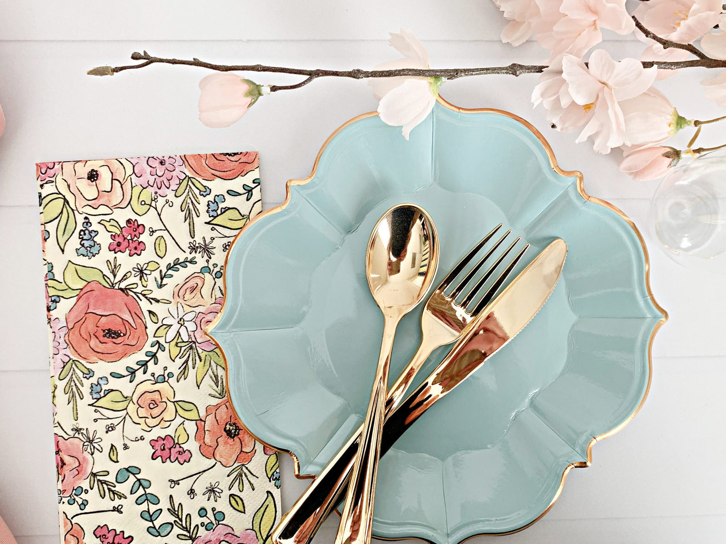 Sky Blue Lunch Plates