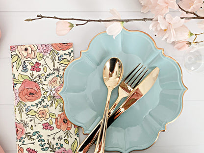 Sky Blue Lunch Plates