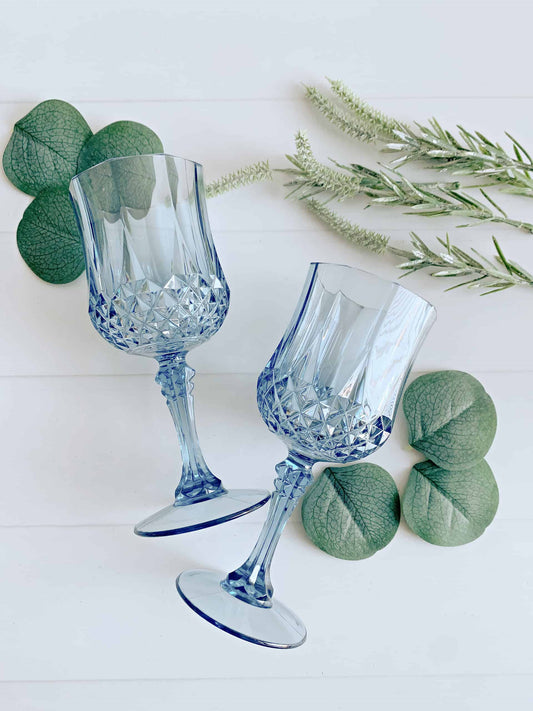 Light / Ice Blue Shatterproof Wine Glasses