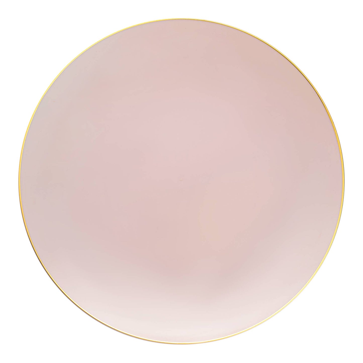 Pink  with Gold Dinner Plates - Plastic
