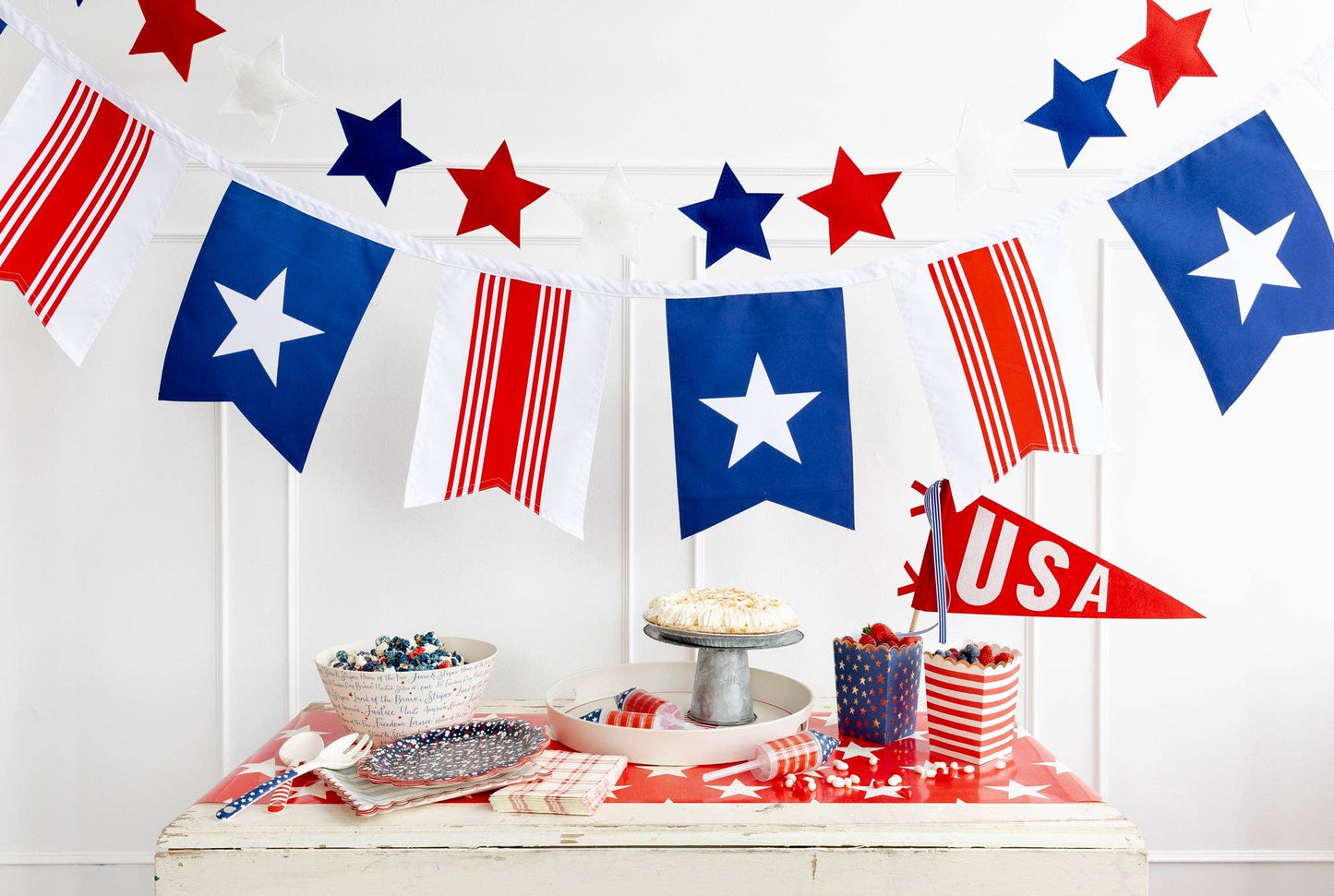 Red White and Blue Outdoor Fabric Banner