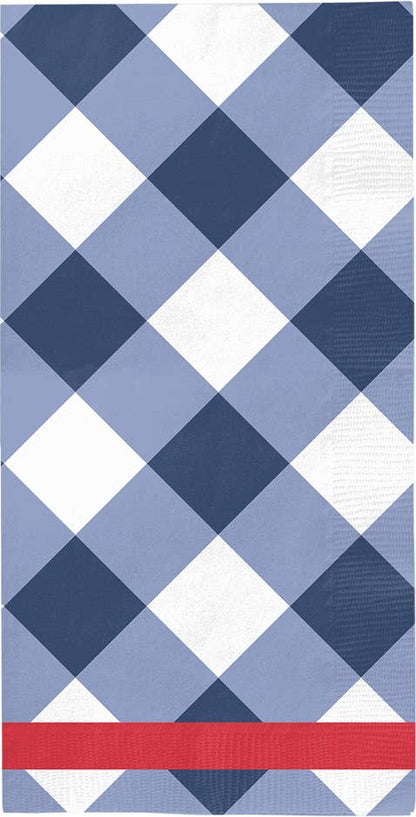 Navy Gingham Dinner Napkins