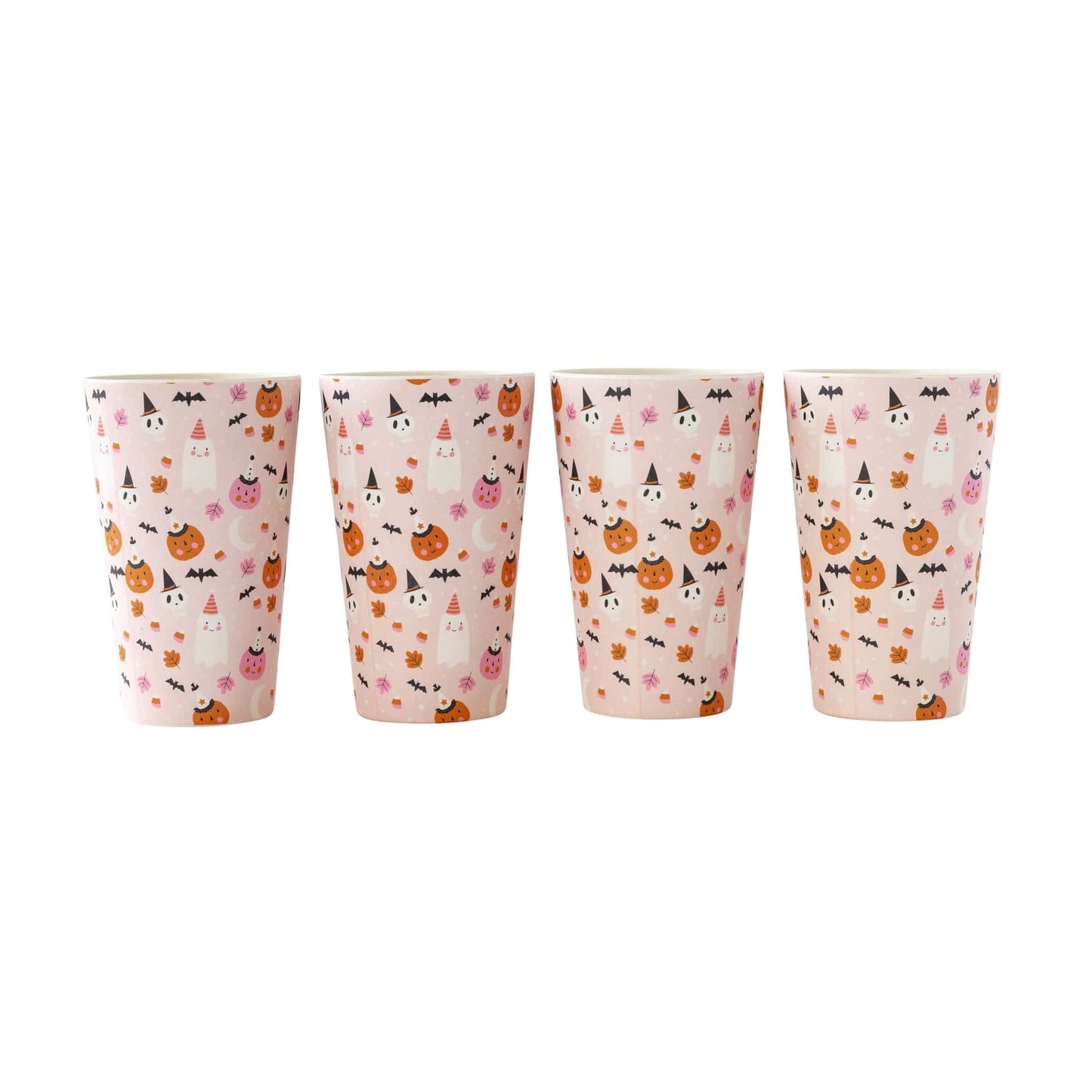 Pink Halloween Icon Bamboo Tumblers