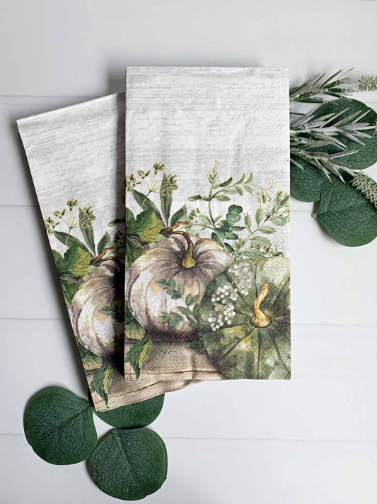 Sage & Cream Pumpkin Fall Dinner Napkins