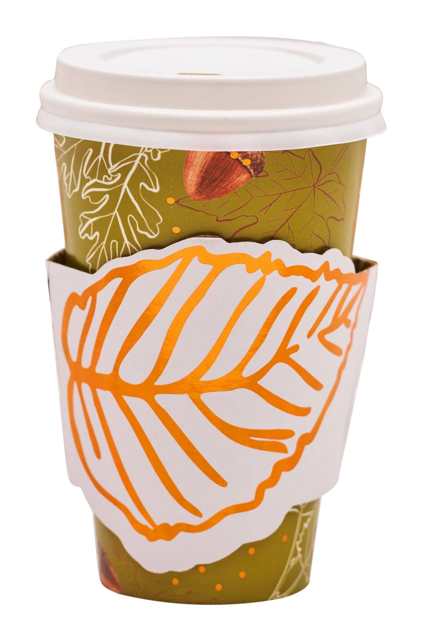 Fall Acorn and Oak Paper Coffee To-Go Cups