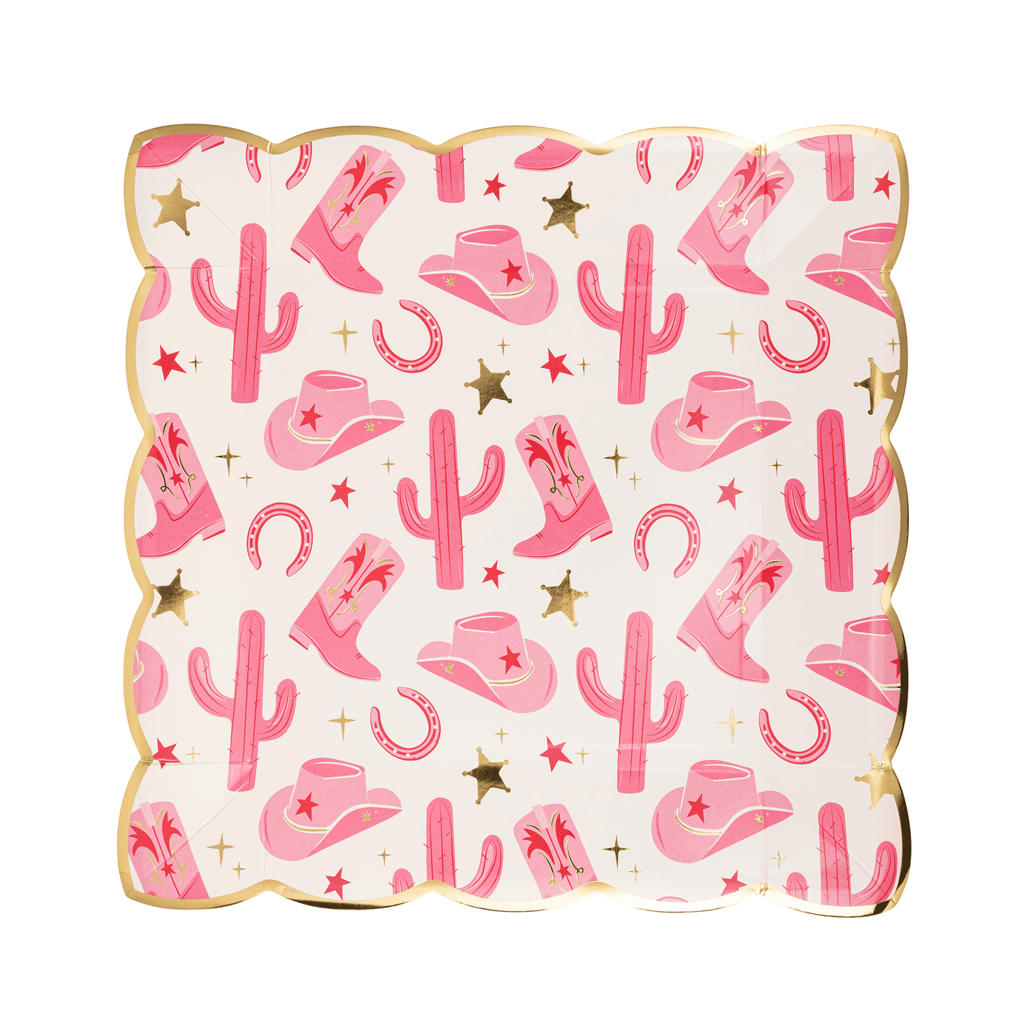 Cowgirl Patterned Paper Plate