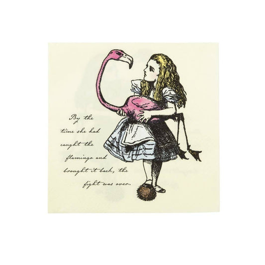 Alice in wonderful luncheon napkins design