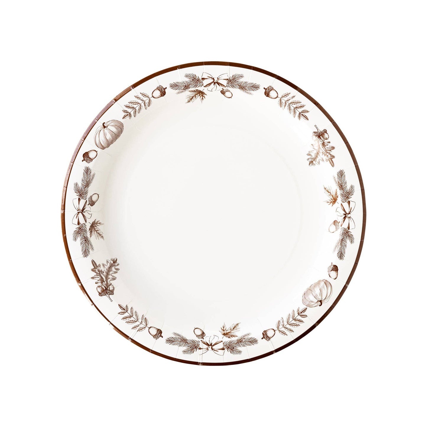 Thanksgiving Botanical Paper Charger Plates (Set of 8) - 11 inch