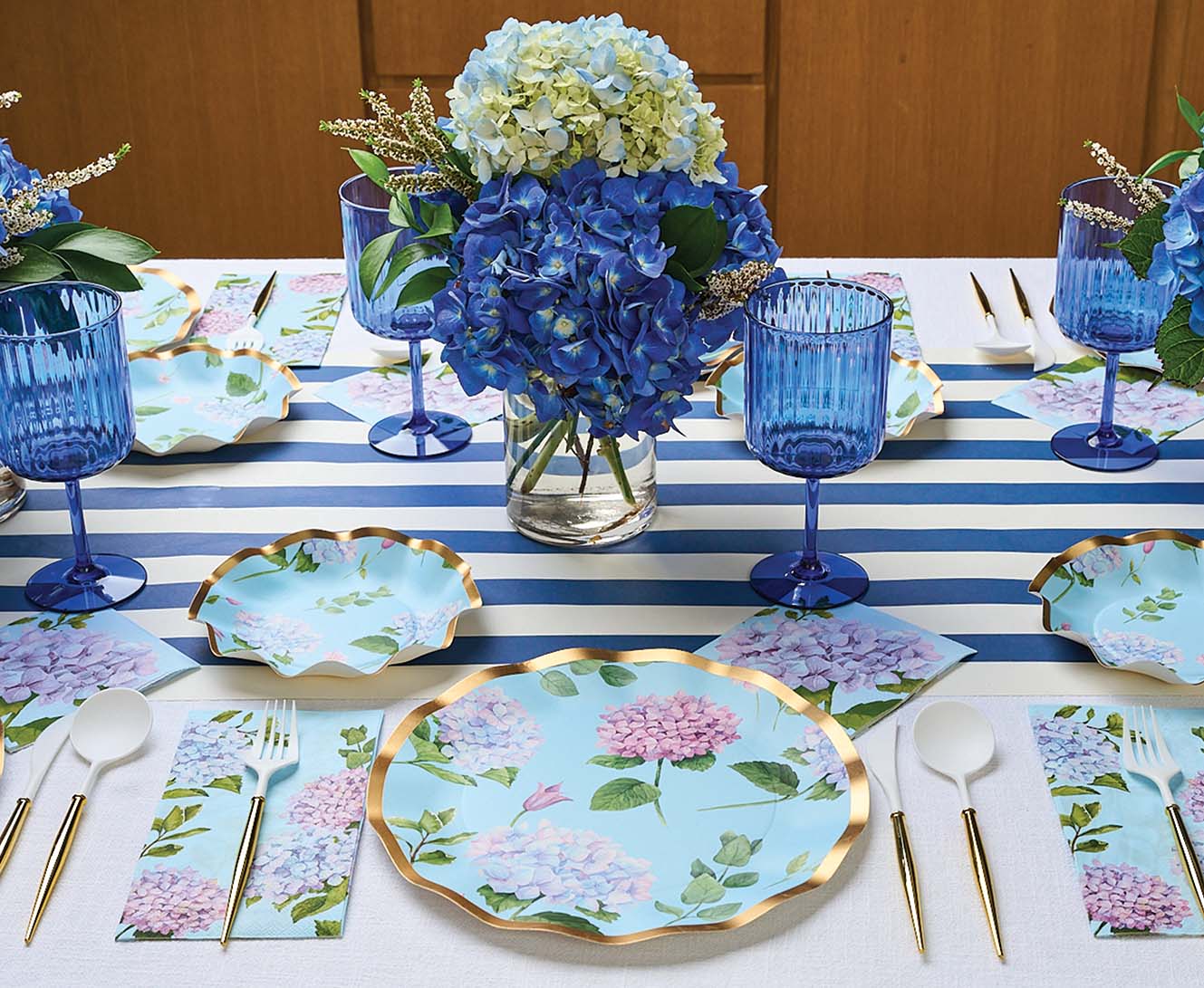 Blue Hydrangea Dinner Plates