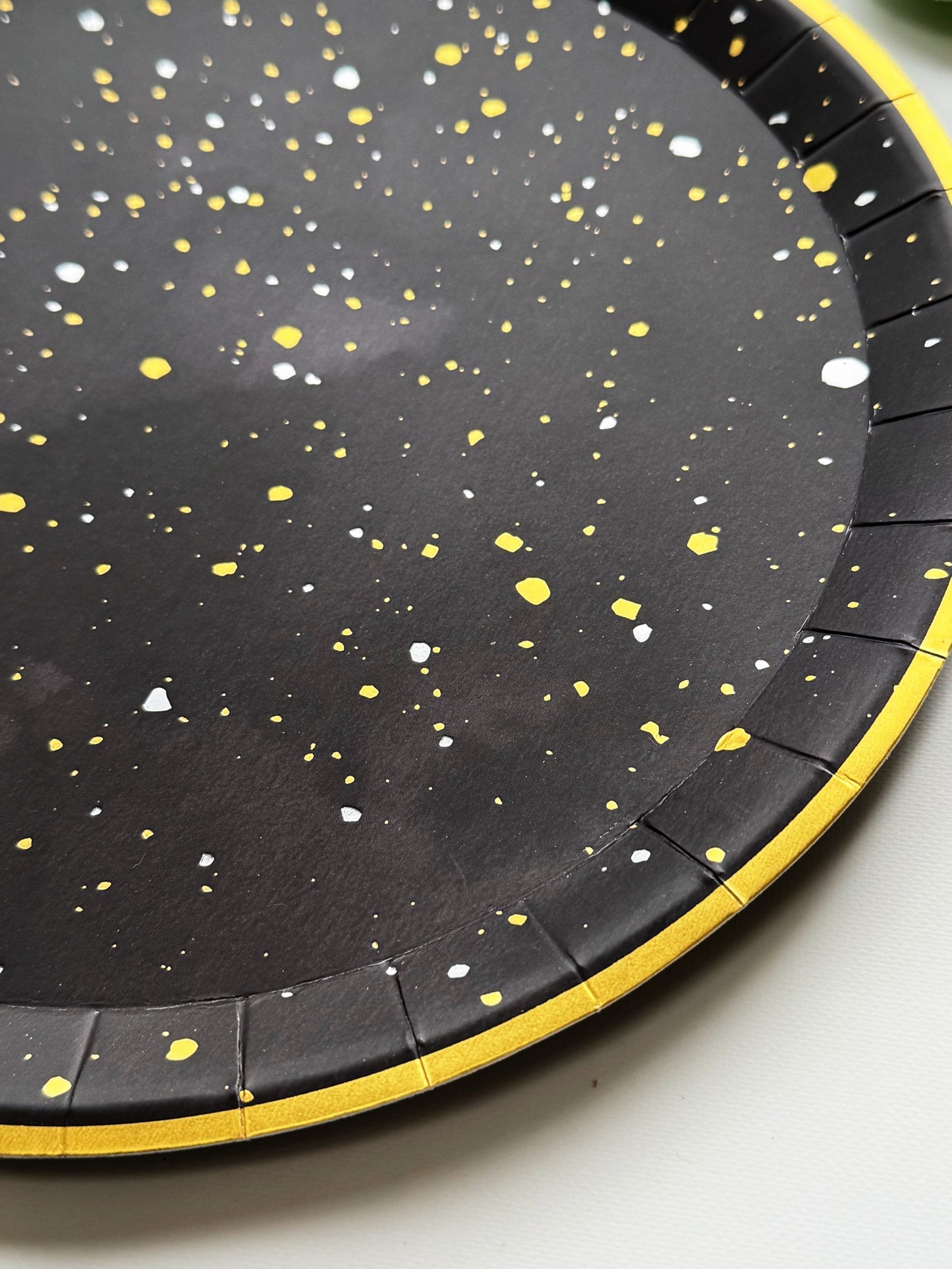 Starry Night Party Plates Large 9 Inch - Space Party Plates, 10 Pack