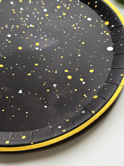 Starry Night Party Plates Large 9 Inch - Space Party Plates, 10 Pack