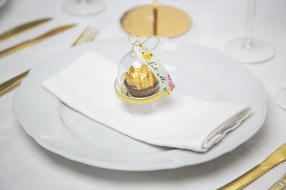 Mini Dessert Stands with Domes - Set of 6 Clear Favor Cake Stands