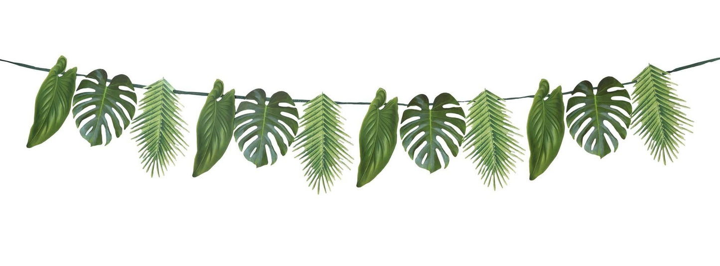 Monstera and Palm Leaf Tropical Garland