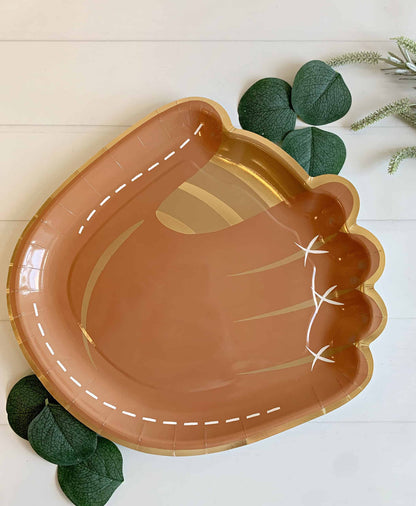 Baseball Mitt Paper Plate