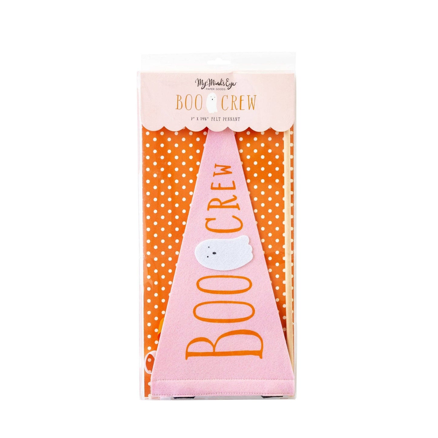 Pink Boo Crew Felt Pennant