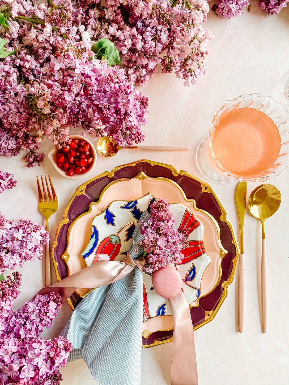 Blush Scalloped Paper Luncheon Plates